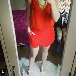 Zara Origami Orange Skort